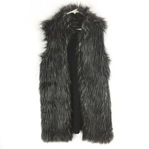 Adrianna Papell Faux Fur Knit Back Vest.